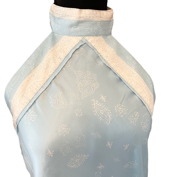 Free People 1 Thing Bandana Bodysuit Light Blue Combo NWOT - Picture 5 of 10